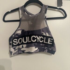 Soul Cycle by Lululemon gray mesh sports bra